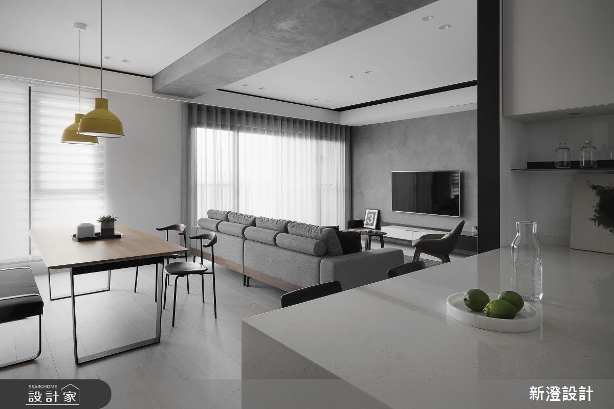 視野、採光、通風均良好的60坪居宅，設計師採以內斂色